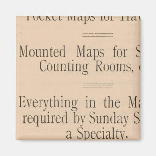 Aimant Colton's Driving and Wheeling Carte (en anglais) d