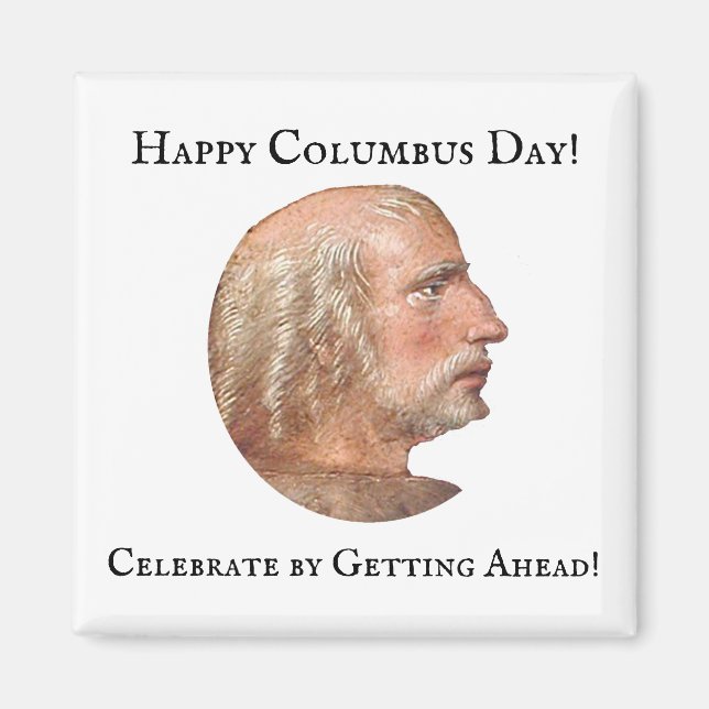 Aimant Columbus Day Se Diriger Drôle (Devant)