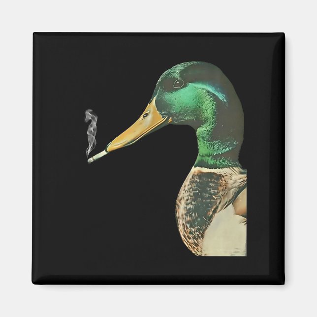 Aimant Colvert fumant une cigarette mème colvert drôle (Devant)