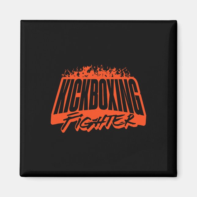 Aimant Combattant de kickboxing, entraînement, vêtements  (Devant)