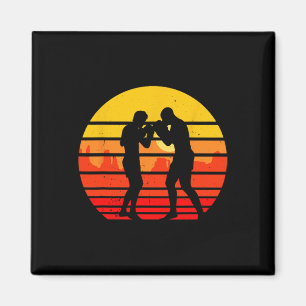 Aimant Combattant de Muay Thai Vintage Kickboxing Thaïlan