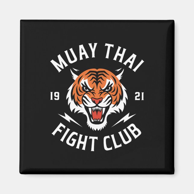 Aimant Combattants de Muay Thai Tiger Kickboxing Thaiboxi (Devant)