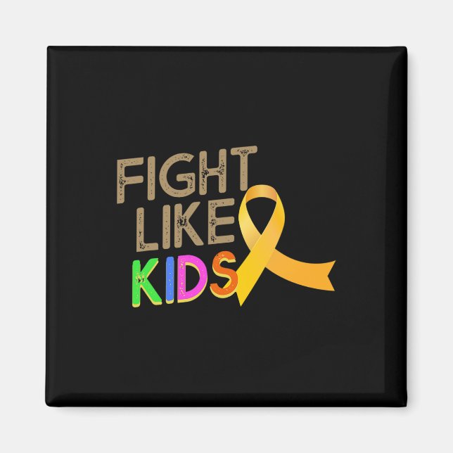 Aimant Combattez comme des enfants Mois de sensibilisatio (Devant)