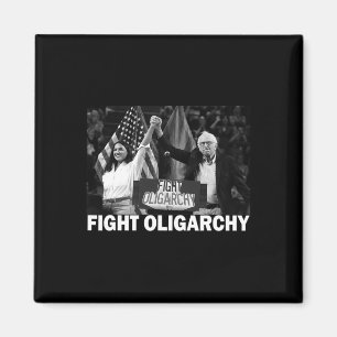 Aimant Combattez l'oligarchie Bernie Sanders et Aoc Liber