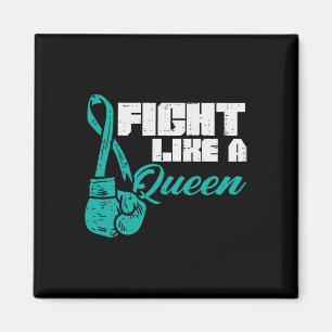 Aimant Combattre Comme La Reine Turquoise Gants de boxe C