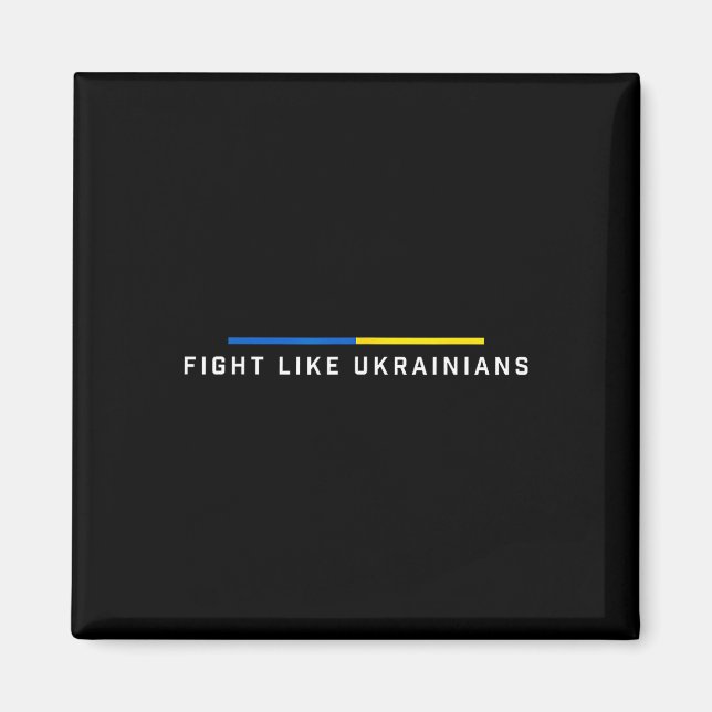 Aimant Combattre comme le soutien du drapeau ukrainien d' (Devant)