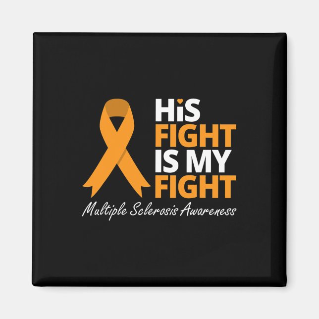 Aimant Combattre Est Mon Combat Ms Sensibilisation Orange (Devant)