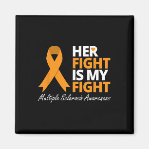Aimant Combattre est mon combat Ms Sensibilisation Orange