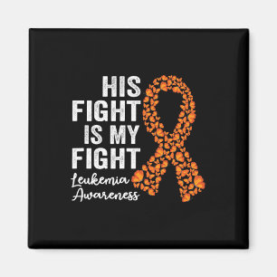 Aimant Combattre est mon combat Orange Support Leukemia L