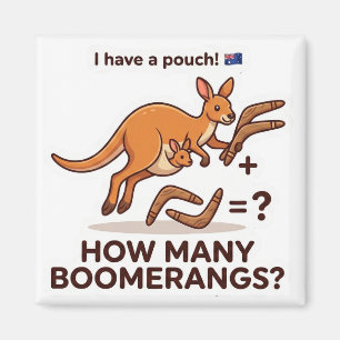 Aimant Combien de boomerangs? Jeu de maths Kangourou