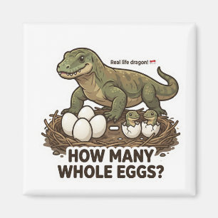 Aimant Combien d'œufs? Jeu de maths du dragon de Komodo