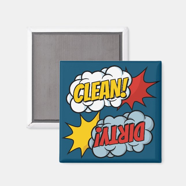 Aimant Comic Sound Effects Lave-vaisselle (Recto/Verso)