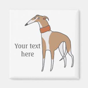 Aimant Comic Whippet Chien personnalisable