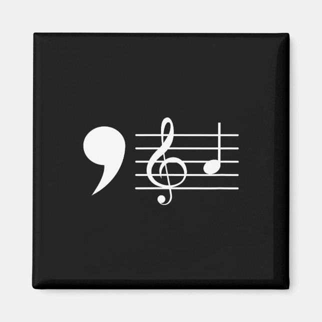 Aimant Comma La Music Notes Kamala Harris Music Teacher E (Devant)