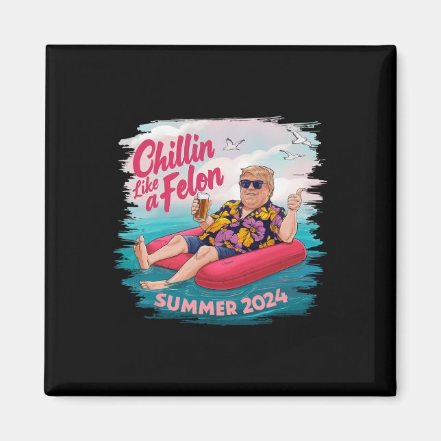 Aimant Comme A Felon Trump Summer 2024 Beach (Devant)
