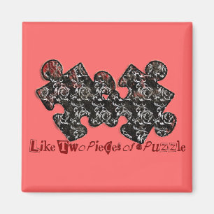 Aimant Comme deux pièces d'un puzzle