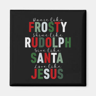 Aimant Comme Frosty Shine Rudolph Donner à Père Noël l'am