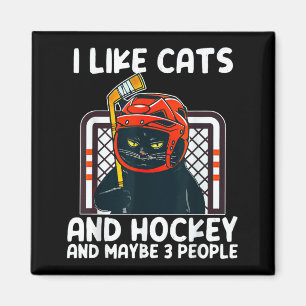 Aimant Comme les chats et le hockey et peut-être 3 person