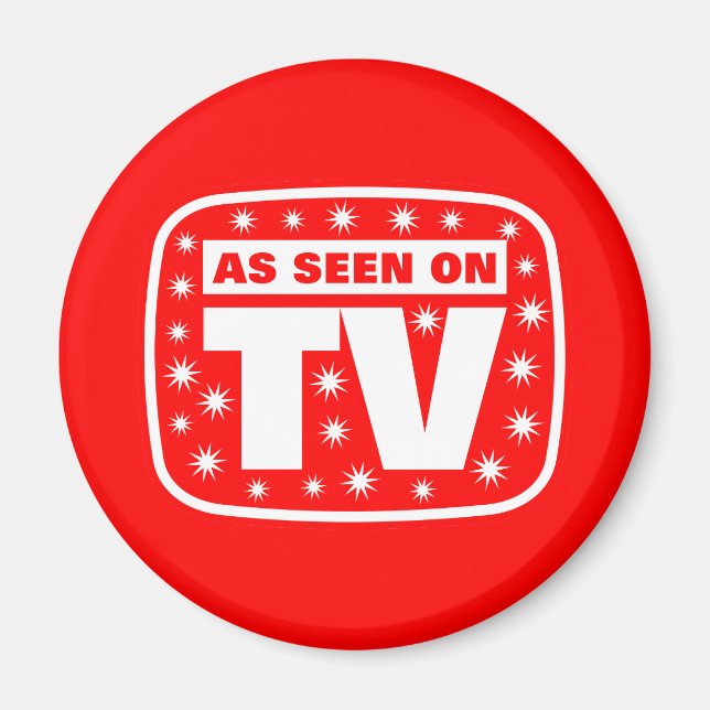 Aimant Comme on le voit à la télévision - CH 2 Avec des é (Devant)