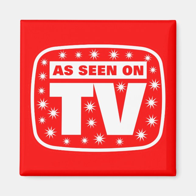 Aimant Comme on le voit à la télévision - CH 2 Avec des é (Devant)