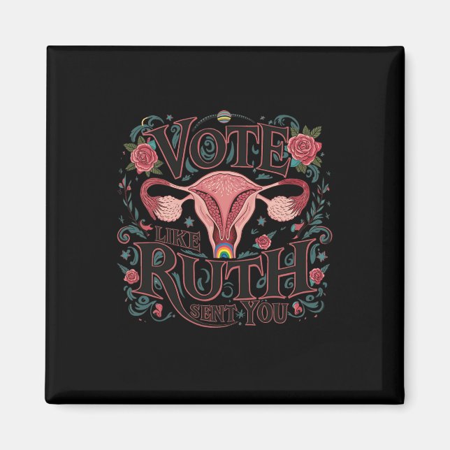 Aimant Comme Ruth Vous A Envoyé Rbg Feminist Voting Inspi (Devant)
