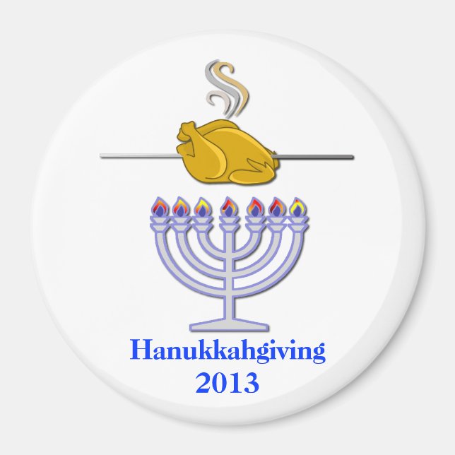 Aimant commémoratif Hanukkahgiving (Devant)