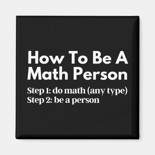 Aimant Comment être une personne mathématique (Devant)