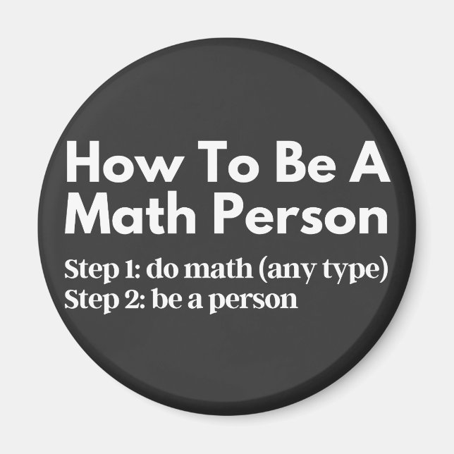 Aimant Comment être une personne mathématique (Devant)