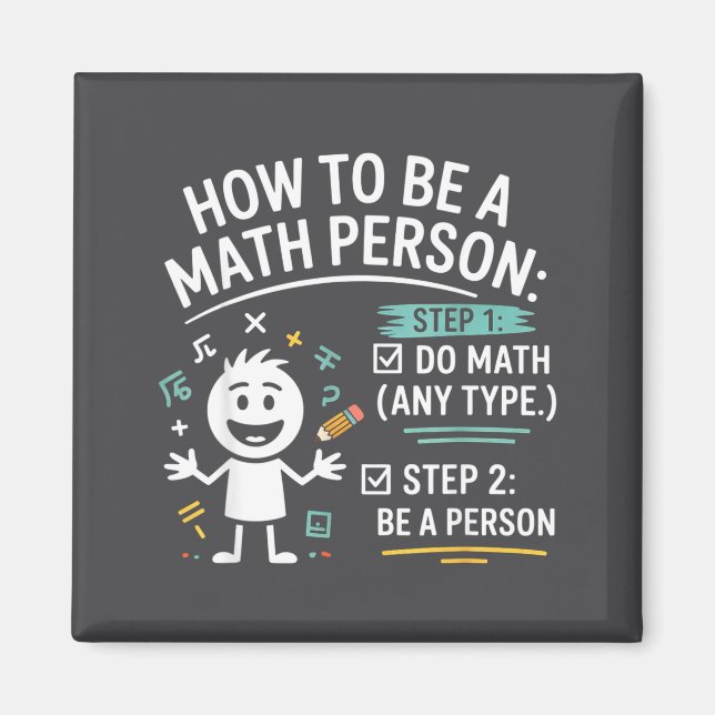 Aimant Comment être une personne mathématique drôle profe (Devant)