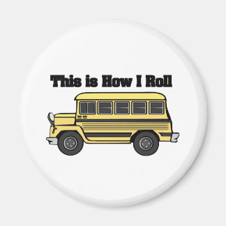 Aimant Comment je marche (autobus scolaire)