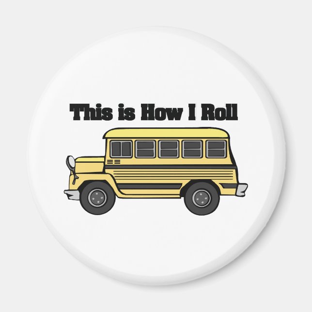 Aimant Comment je marche (autobus scolaire) (Devant)