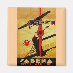 Aimant Compas Art déco Sabena