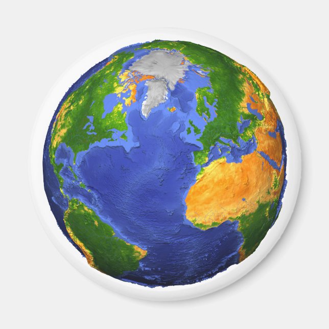 Aimant Complétez La Terre Avec Des Données Topographiques (Devant)