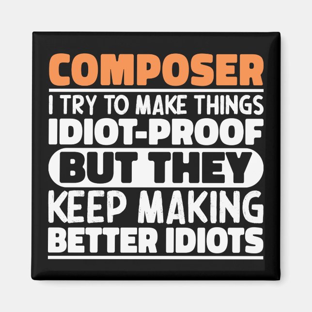 Aimant Compositeur J'essaie De Rendre Les Choses Prof De  (Devant)