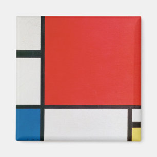 Aimant Composition II en rouge, bleu et jaune, Kandinsky