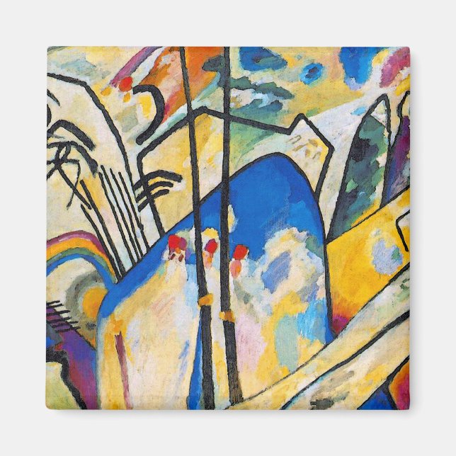Aimant Composition Quatre de Wassily Kandinsky - Art Abst (Devant)