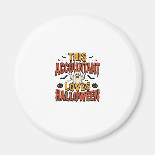 Aimant Comptable Halloween Chemise Vintage Ghost Design_1