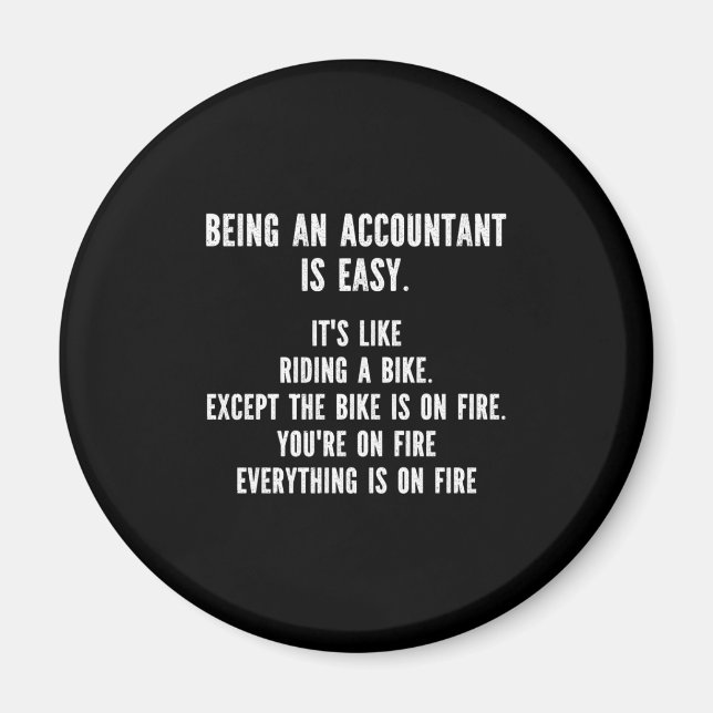 Aimant Comptables amusants - Être comptable est facile (Devant)