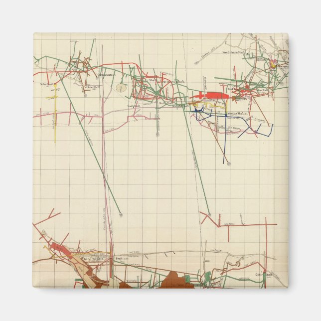 Aimant Comstock Mine Maps Numéro III (Devant)