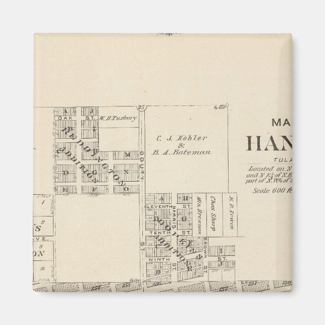 Aimant Comté de Hanford, Tulare (Devant)