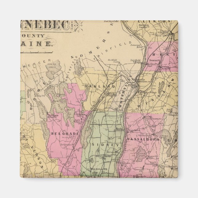 Aimant Comté de Kennebec, Maine (Devant)