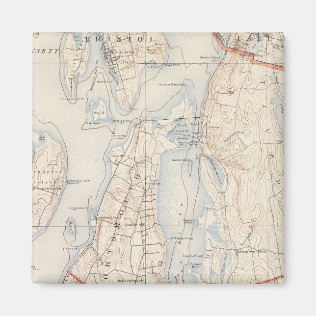 Aimant Comté de Newport, Rhode Island (Devant)