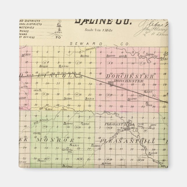 Aimant Comté de Saline, Nebraska (Devant)