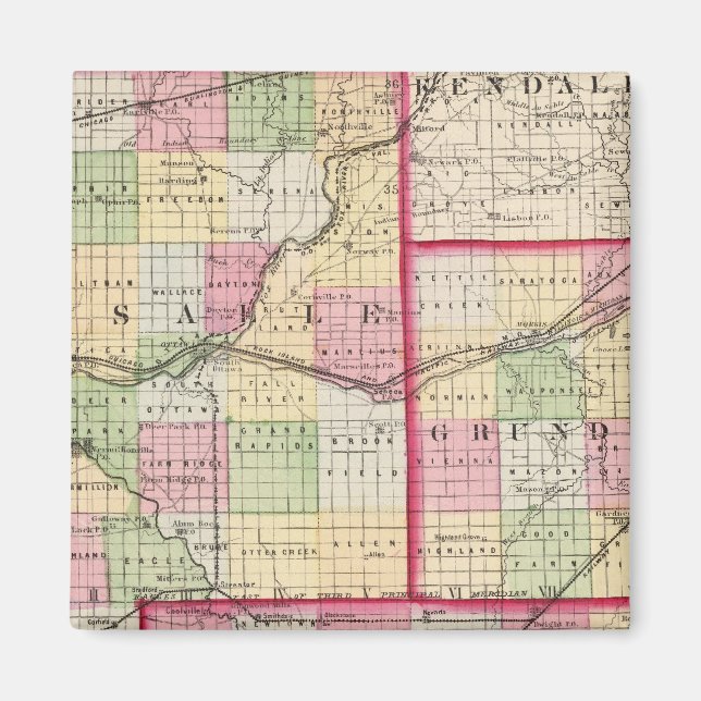 Aimant Comtés de La Salle, Grundy, Livingston (Devant)