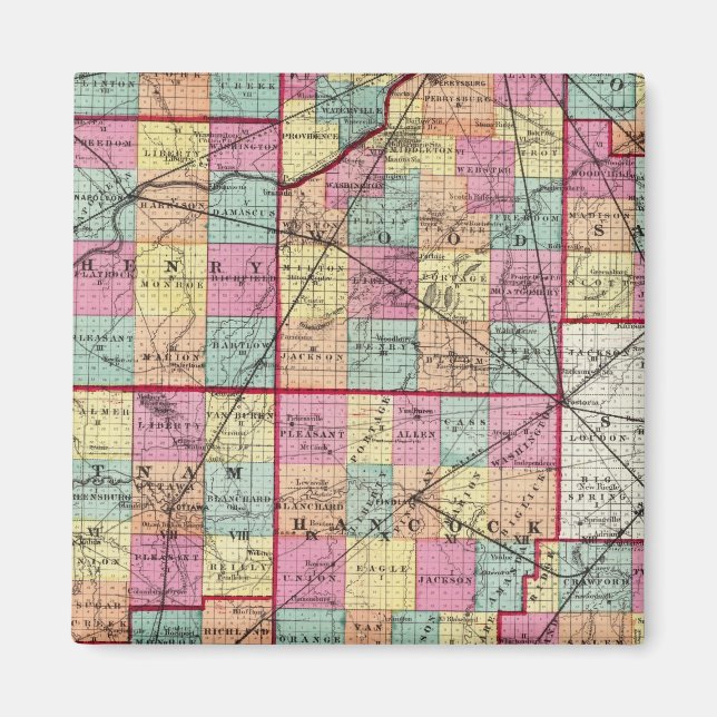 Aimant Comtés de l'Ohio (Devant)