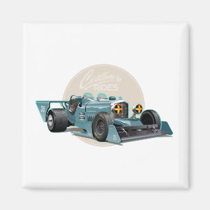 Aimant Concept de voiture de course retro personnalisé