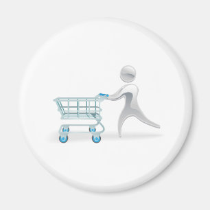 Aimant Concept métallique de chariot à caddie de