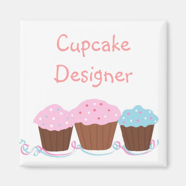 Aimant Concepteur de Cupcake (Devant)