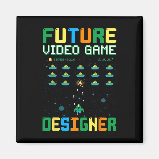 Aimant Concepteur de jeu vidéo pour enfants1  (Devant)