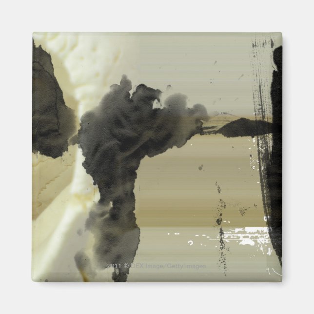 Aimant Conception abstraite et bandes (Devant)
